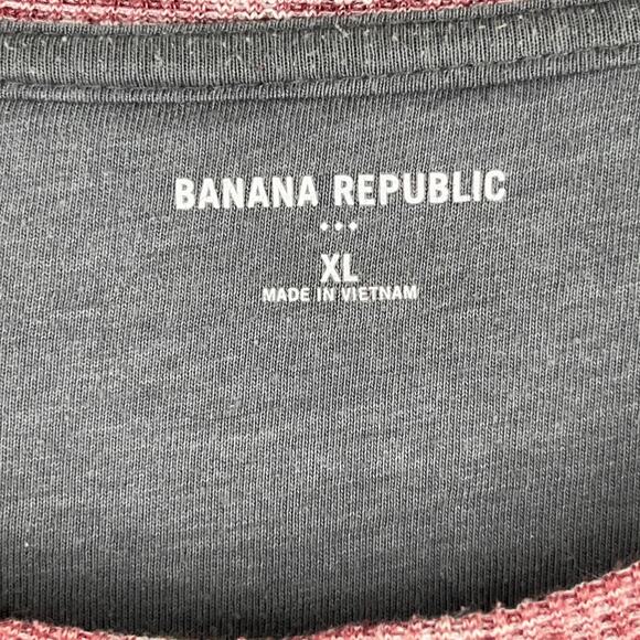 Banana Republic Shirt Mens Extra Large Red Waffle Knit Long Sleeve Crew Neck - Picture 3 of 7